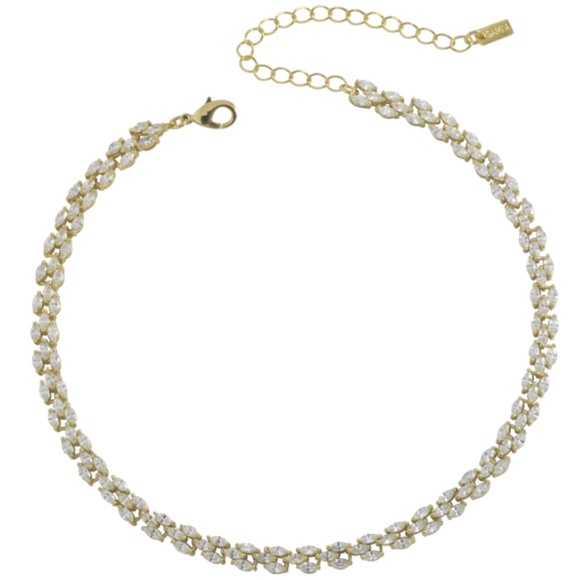 SAMFA STYLE Marquis Diamond Choker, Gold - Picture 1 of 2